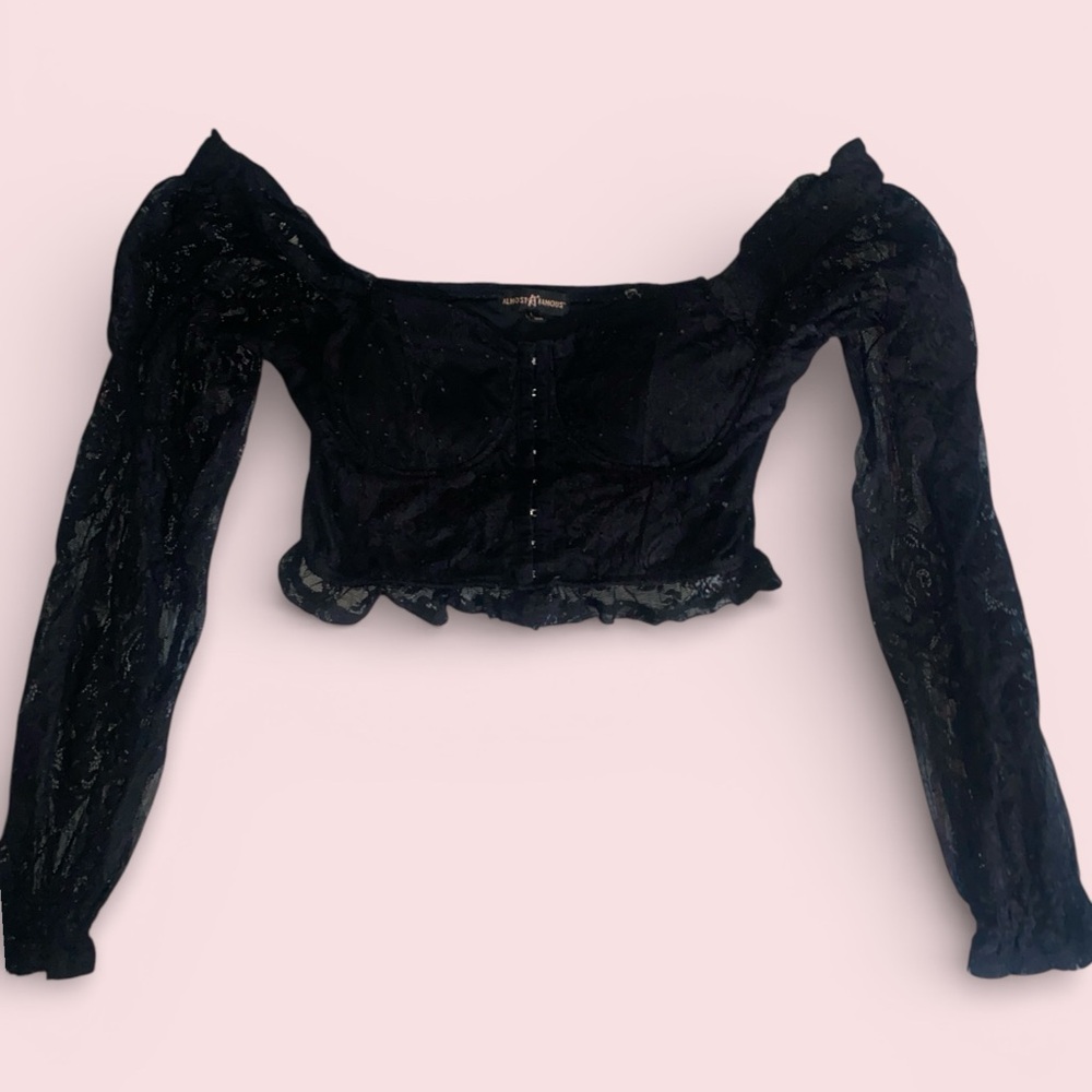 Almost Famous Black Lace Blouse